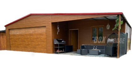 Garaż blaszany z bramą segmentową 10 x 7 Boxgarage