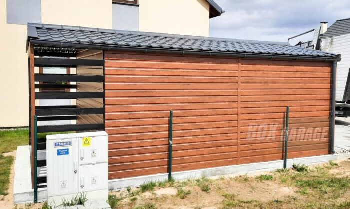 GARAŻ BLASZANY 3m x 5m poziom - dwuspad - Brama - okno - drzwi - wiata BOX114 4x4 - obrazek 2