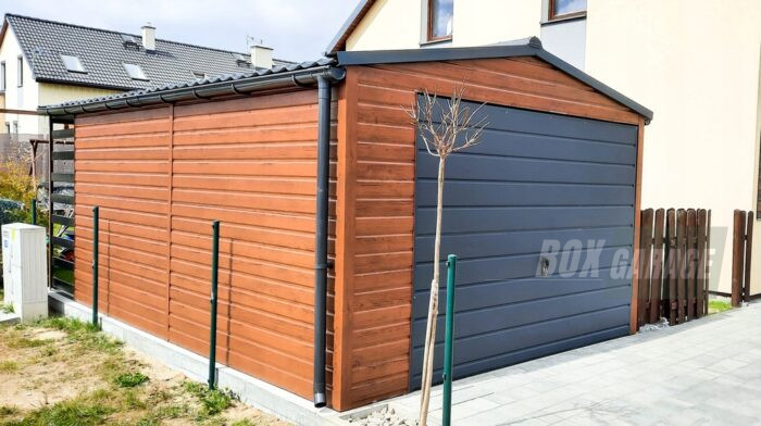 GARAŻ BLASZANY 3m x 5m poziom - dwuspad - Brama - okno - drzwi - wiata BOX114 4x4 - obrazek 7