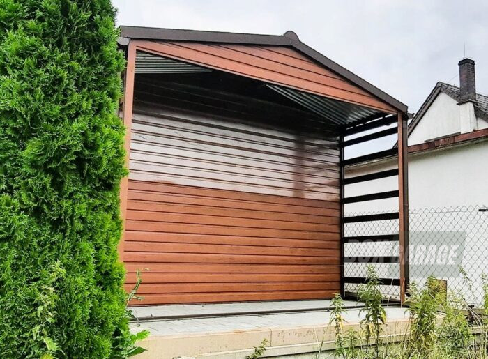 GARAŻ BLASZANY 3m x 5m poziom - dwuspad - Brama - okno - drzwi - wiata BOX114 4x4 - obrazek 12
