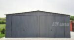 GARAŻ BLASZANY 7m x 7m pion - dwuspad - 2x Brama uchylna - antracyt grafit BOX55 - obrazek 2